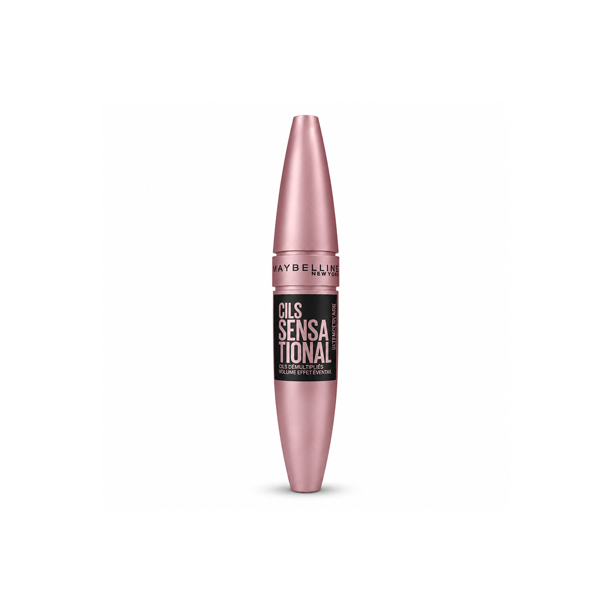 Maybelline New York Cils Sensational Mascara for fan-effect volume and defined lashes, rose-pink tube