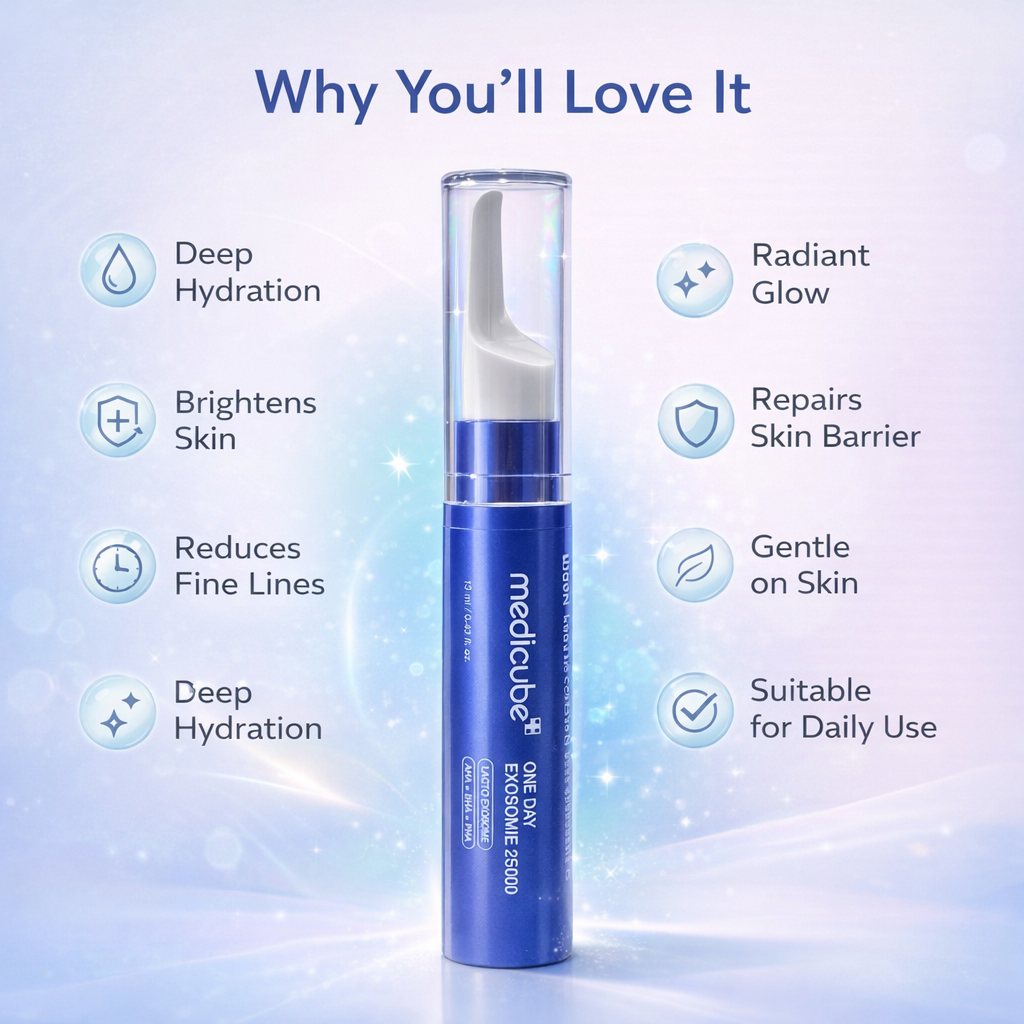 Medicube One Day Exosome Shot Pore Serum 25000 facial serum for pore tightening and acne care in 15ml bottle
