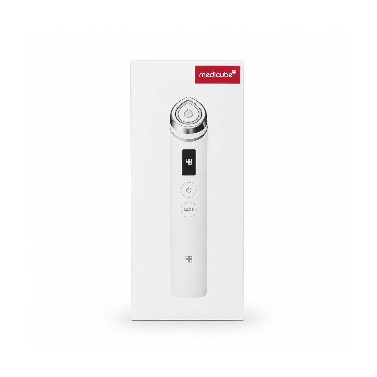 Medicube AGE-R Booster Pro facial skincare device with retail packaging, portable beauty device for enhanced skincare absorption and radiant skin.