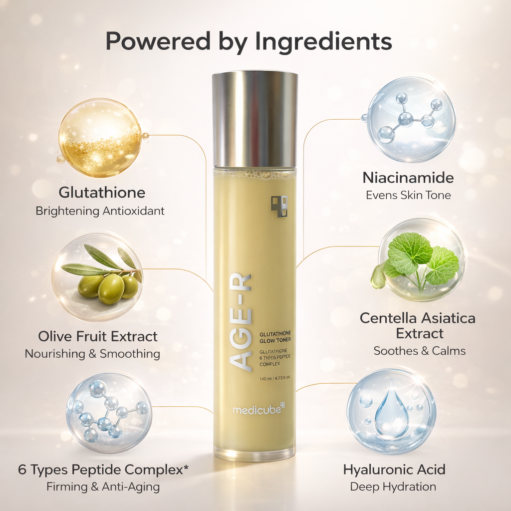 Medicube AGE-R Glutathione Glow Toner 140ml brightening face toner for glowing and even skin tone