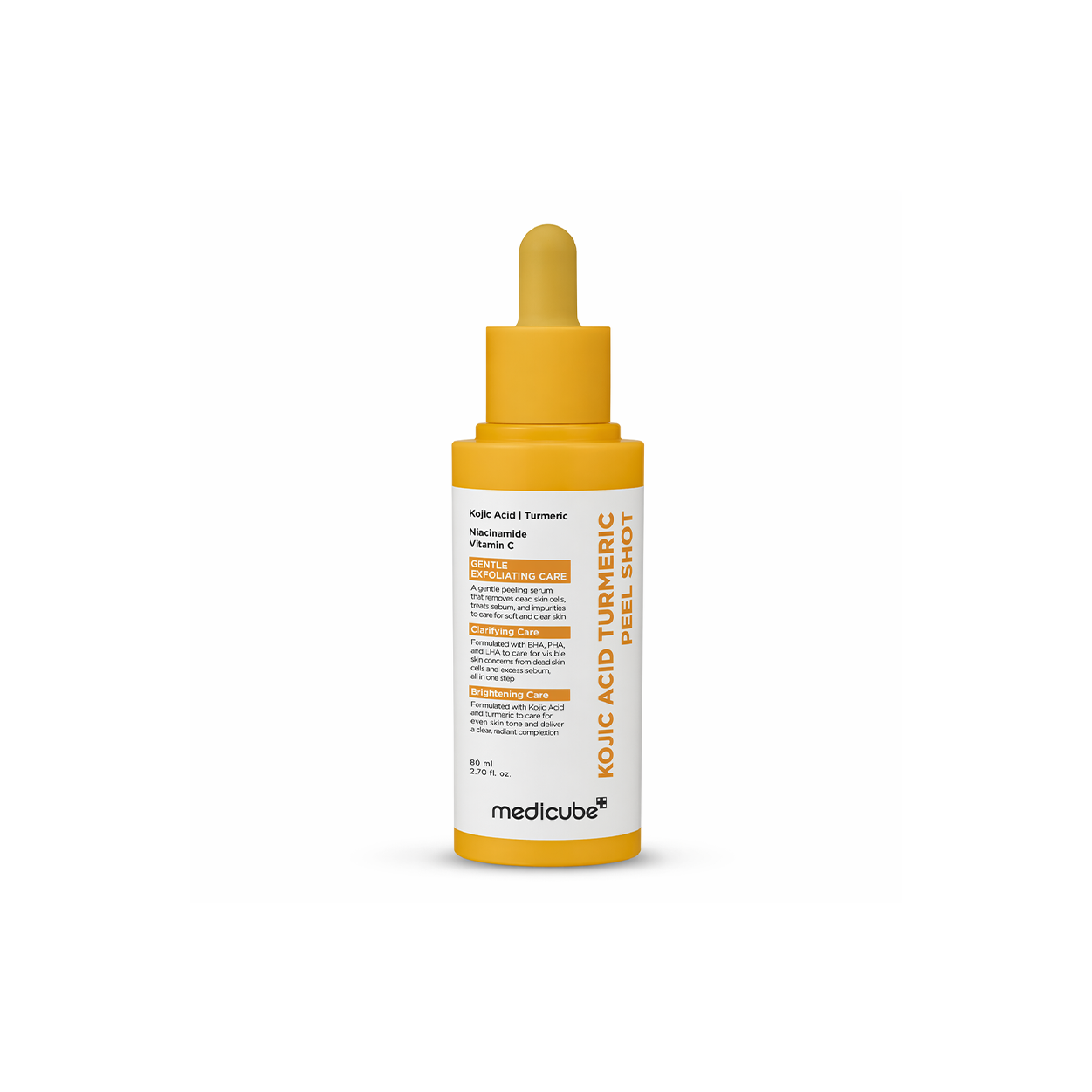Medicube Kojic Acid Turmeric Peel Shot exfoliating face serum 80ml for brightening and removing dead skin cells