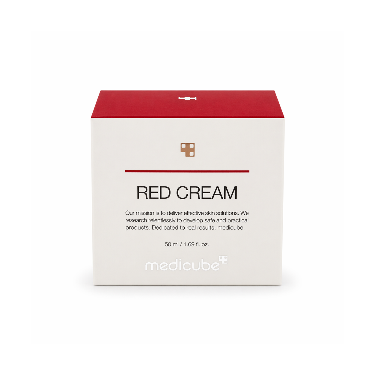 Medicube Red Cream acne treatment moisturizer jar with niacinamide for reducing pimples and redness skincare solution