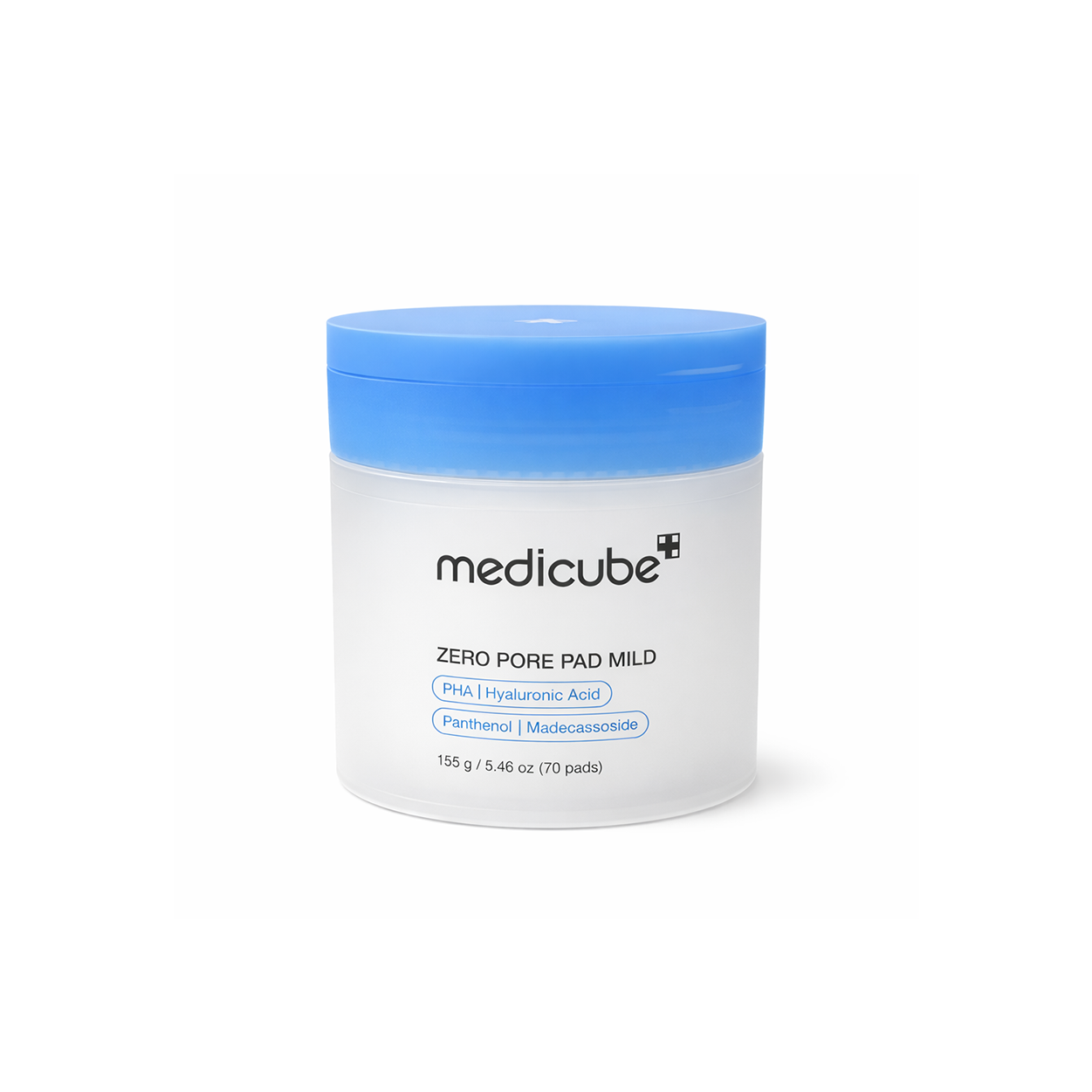 Medicube Zero Pore Pad Mild exfoliating toner pads 155g for gentle pore care and skin smoothing with PHA and hyaluronic acid