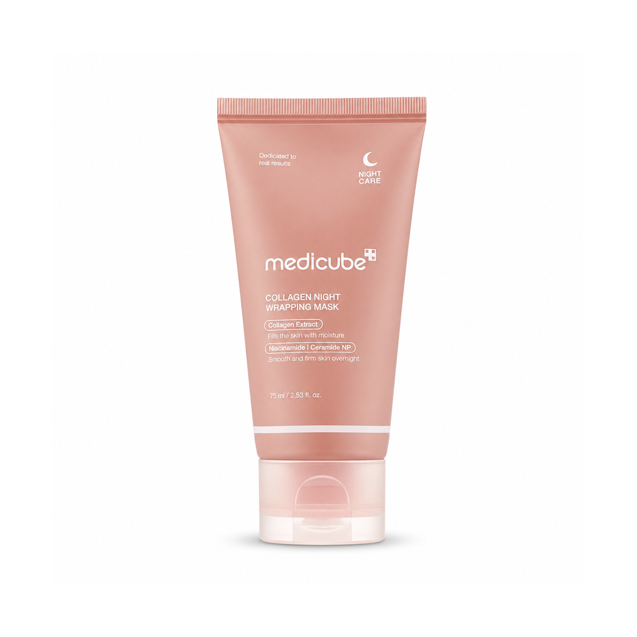 Medicube Collagen Night Wrapping Mask 75ml overnight sleeping mask with collagen for deep hydration, skin firming, and moisture barrier support.