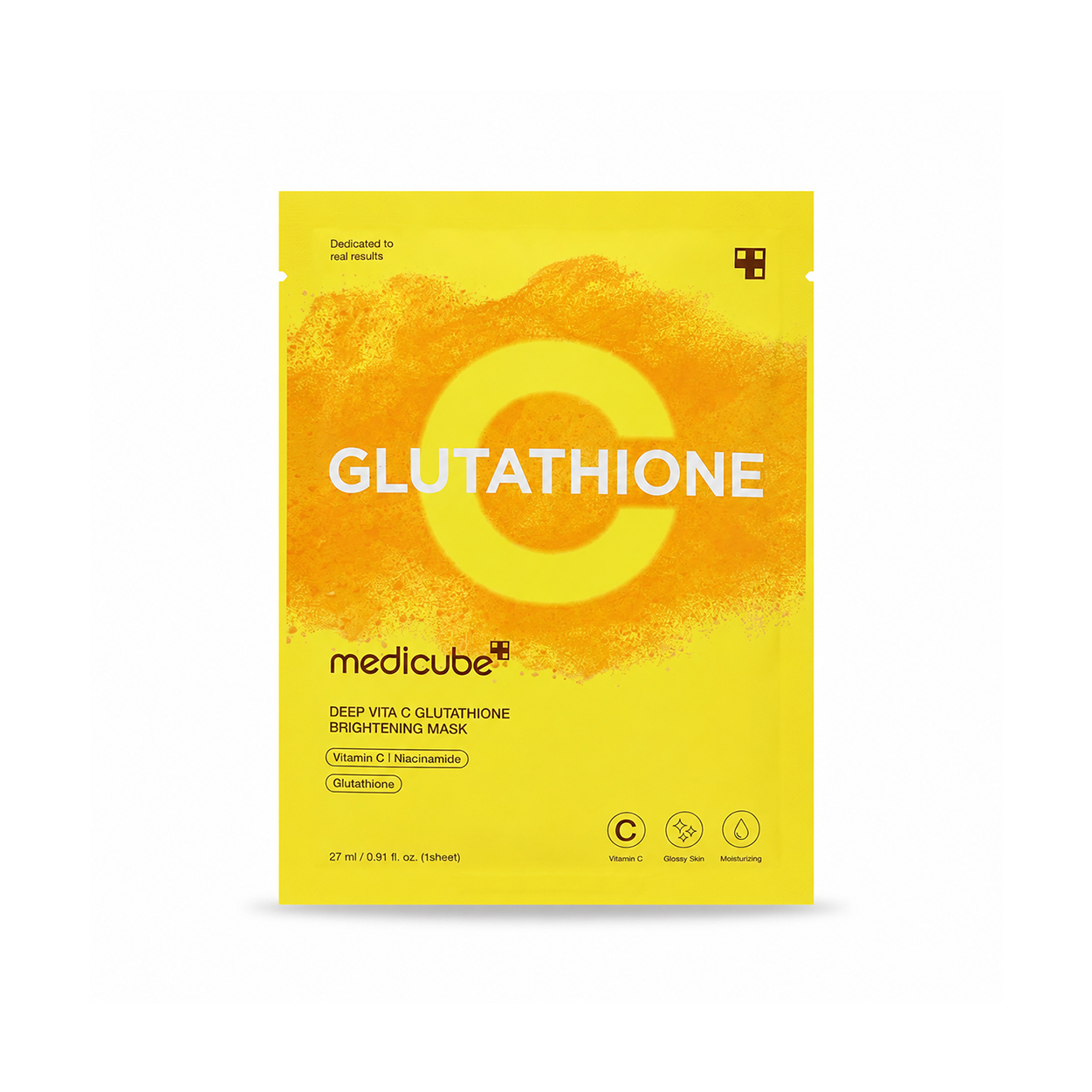 Medicube Deep Vita C Glutathione Brightening Mask 27ml brightening sheet mask with Vitamin C for radiant, hydrated skin