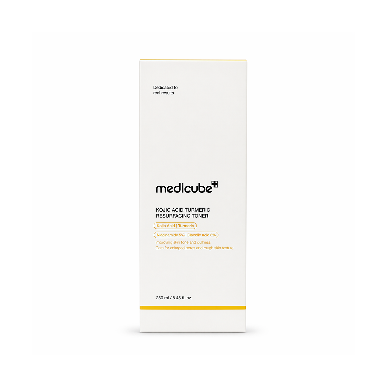 Medicube Kojic Acid Turmeric Resurfacing Toner 250ml exfoliating face toner for brightening and reducing dark spots