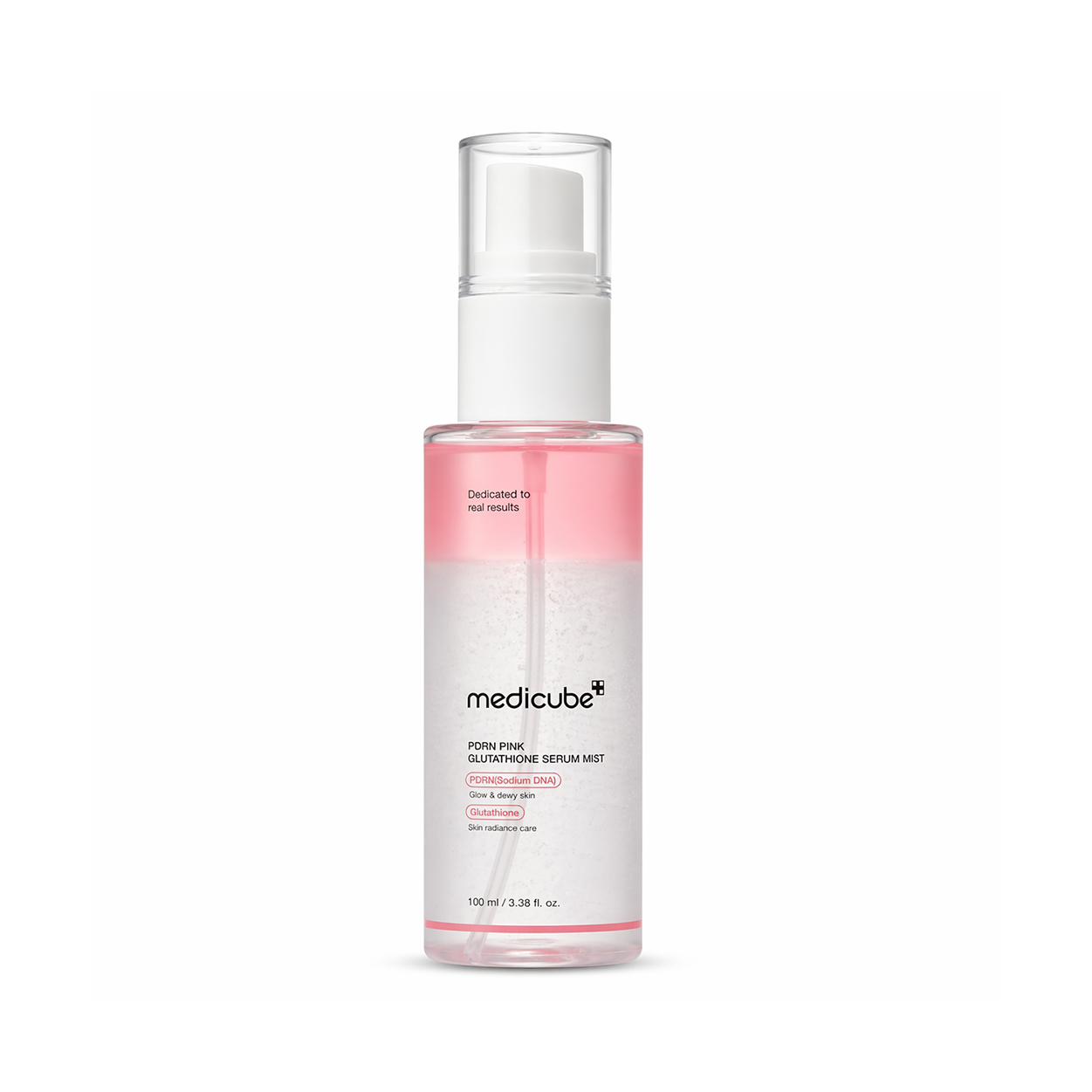Medicube PDRN Pink Glutathione Serum Mist 100ml face mist bottle for skin brightening and hydration