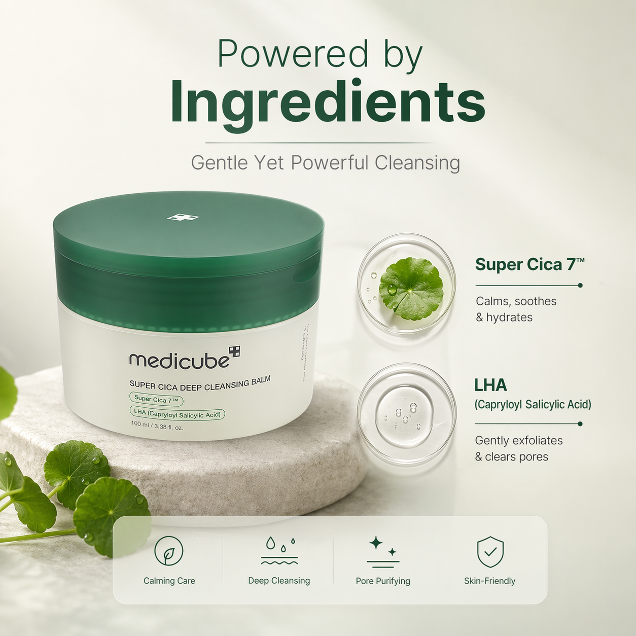 Medicube Super Cica Deep Cleansing Balm 100ml facial cleansing balm for removing makeup and deeply cleansing pores for sensitive skin