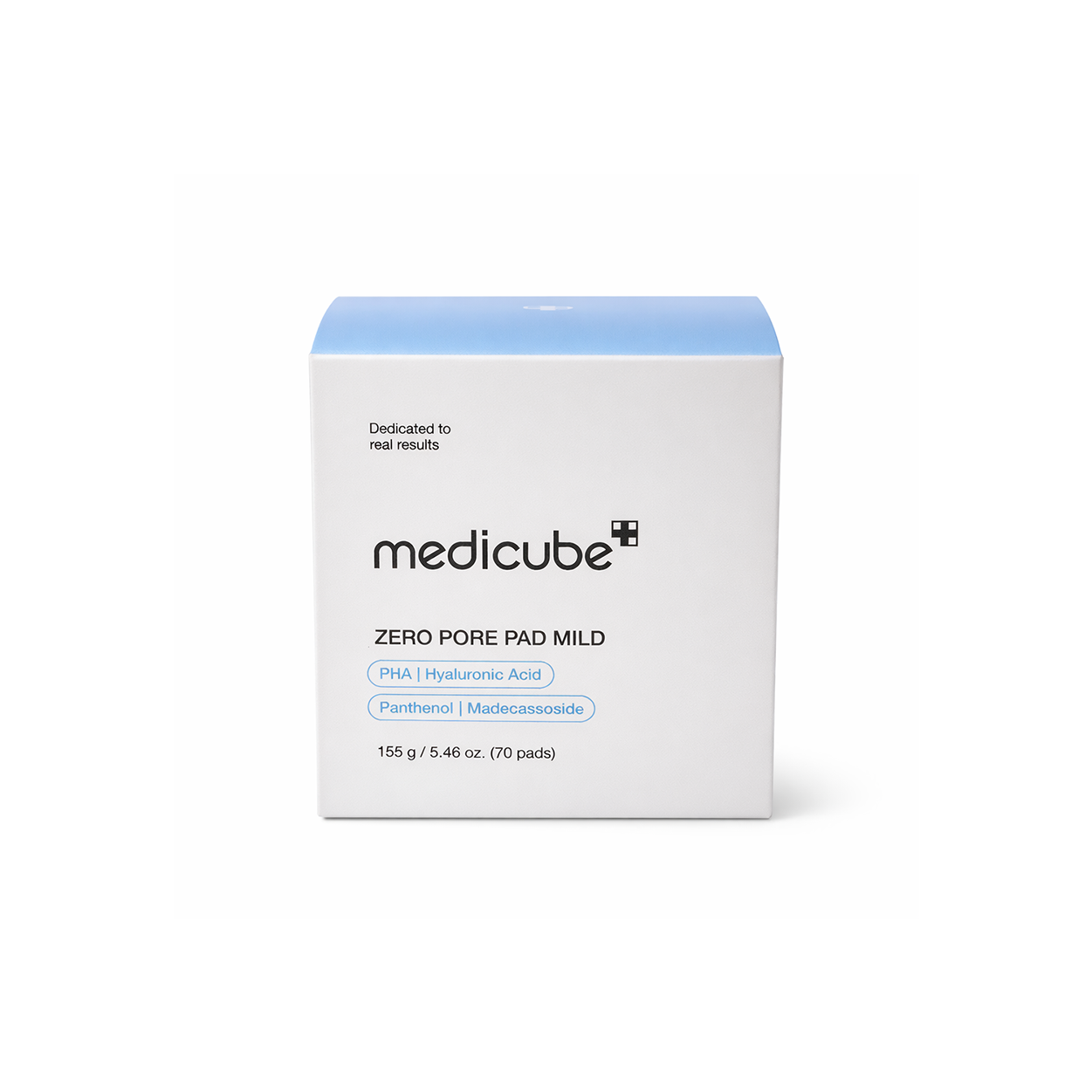 Medicube Zero Pore Pad Mild exfoliating toner pads 155g for gentle pore care and skin smoothing with PHA and hyaluronic acid