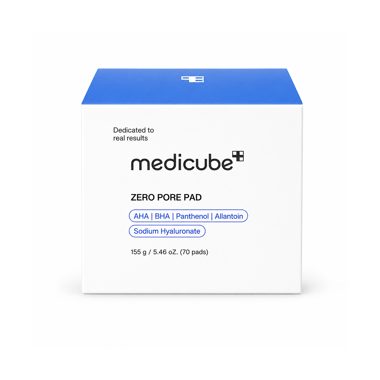 Medicube Zero Pore Pad 2.0 exfoliating toner pads 155g with 70 pads for clearer pores, smoother skin texture, and daily pore care.