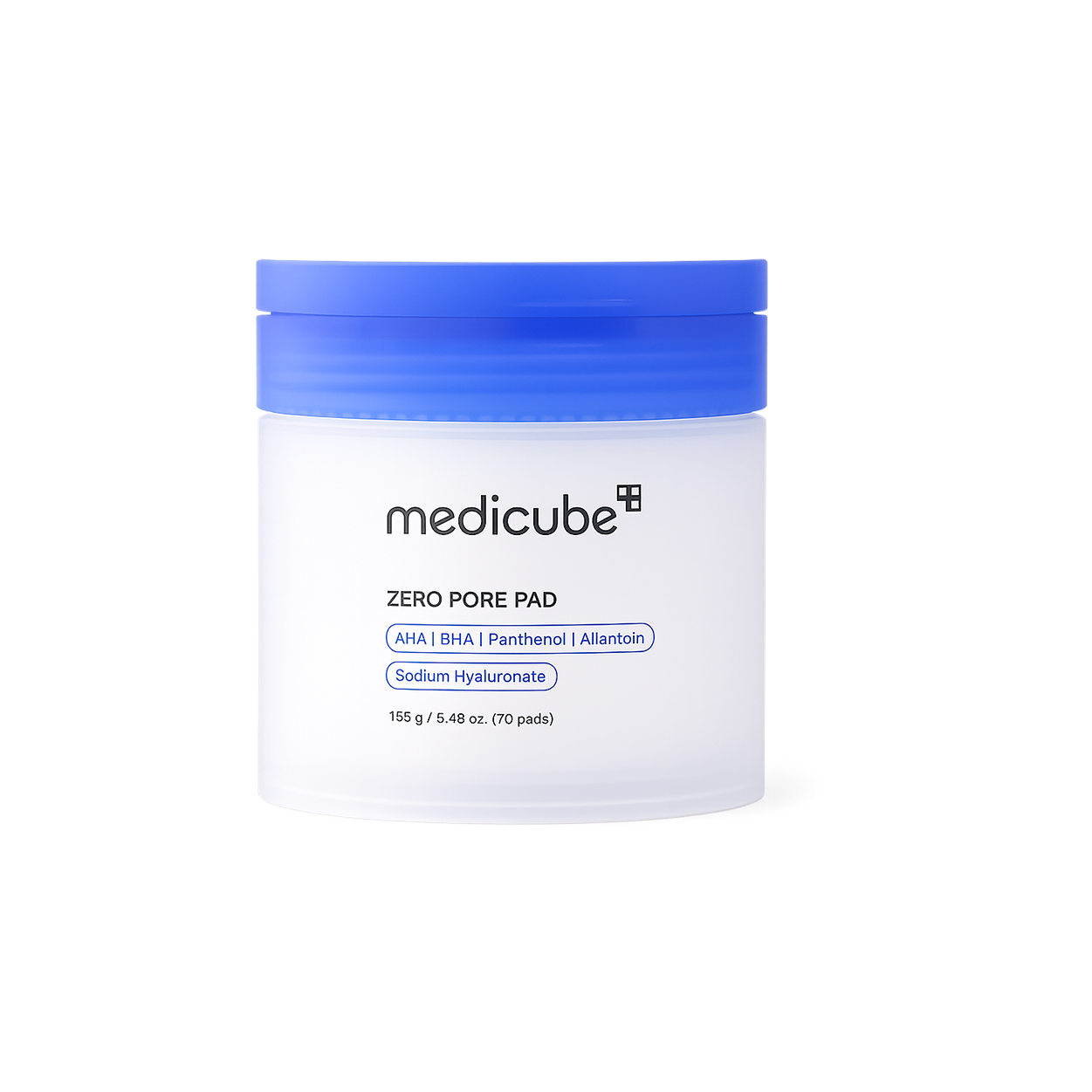 Medicube Zero Pore Pad 2.0 exfoliating toner pads 155g with 70 pads for clearer pores, smoother skin texture, and daily pore care.