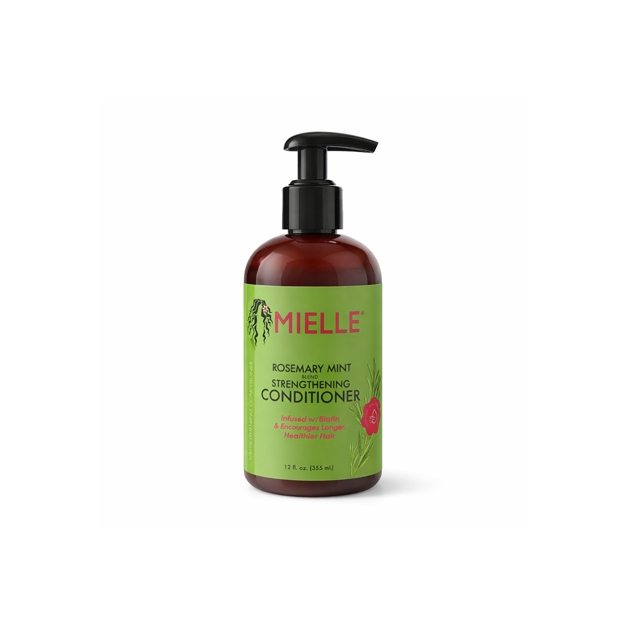 Mielle Rosemary Mint Strengthening Conditioner 355ml bottle, hair strengthening conditioner with biotin for healthier, stronger hair