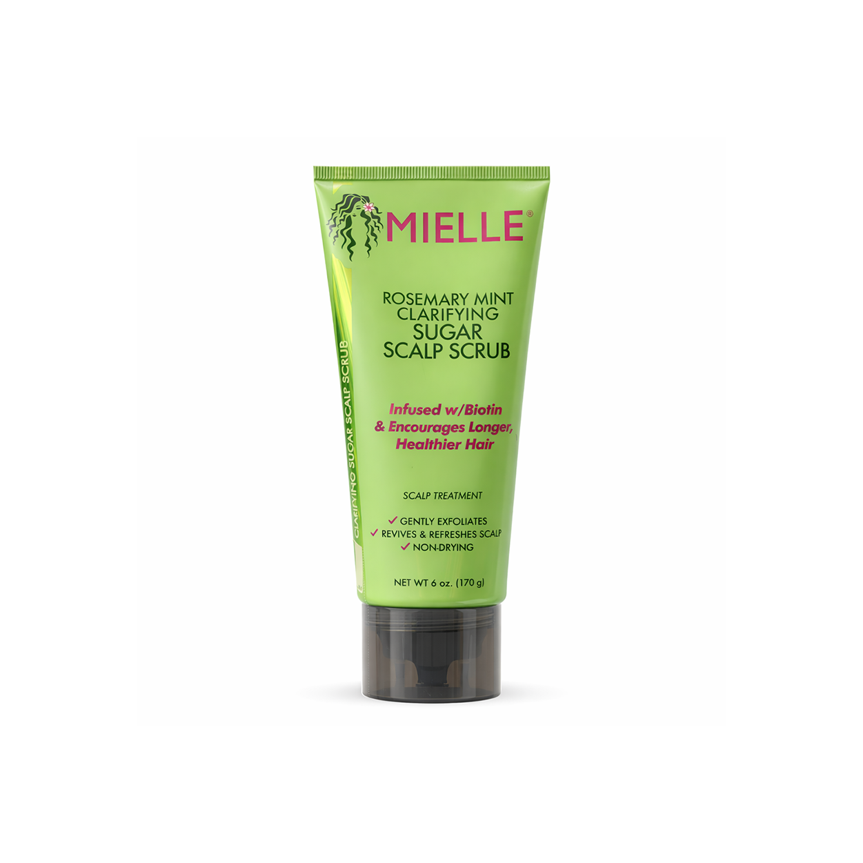 Mielle Rosemary Mint Clarifying Sugar Scalp Scrub 170g exfoliating scalp treatment for removing buildup and refreshing scalp