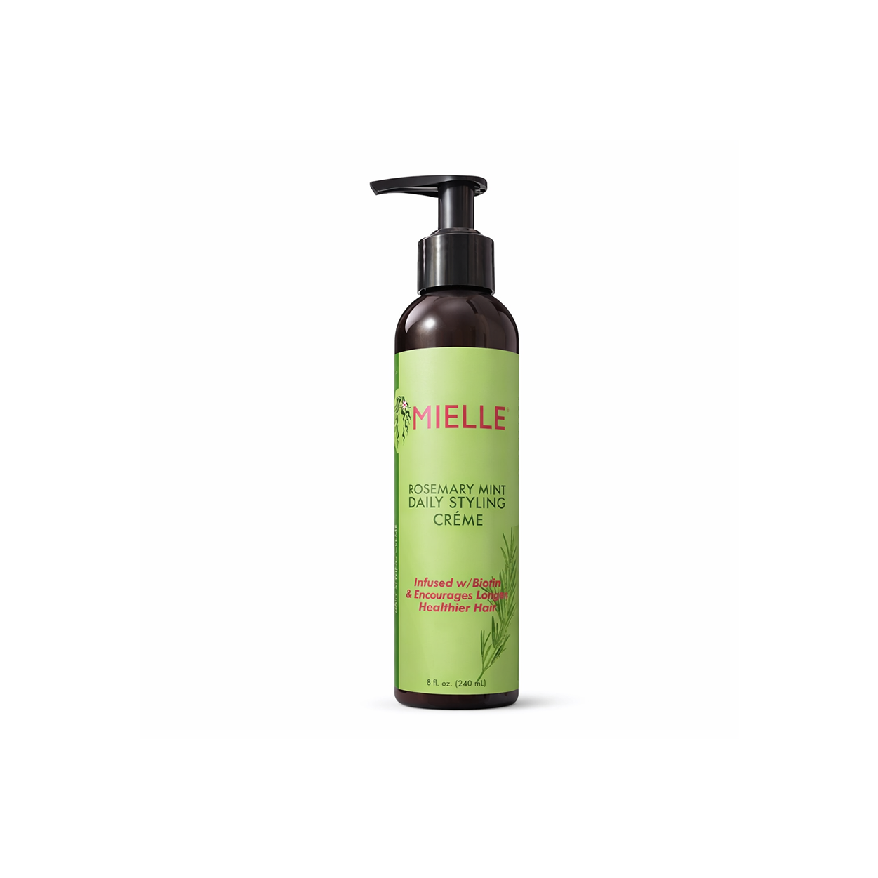 Mielle Rosemary Mint Daily Styling Creme 240ml hair styling cream for frizz control and hydration in a pump bottle