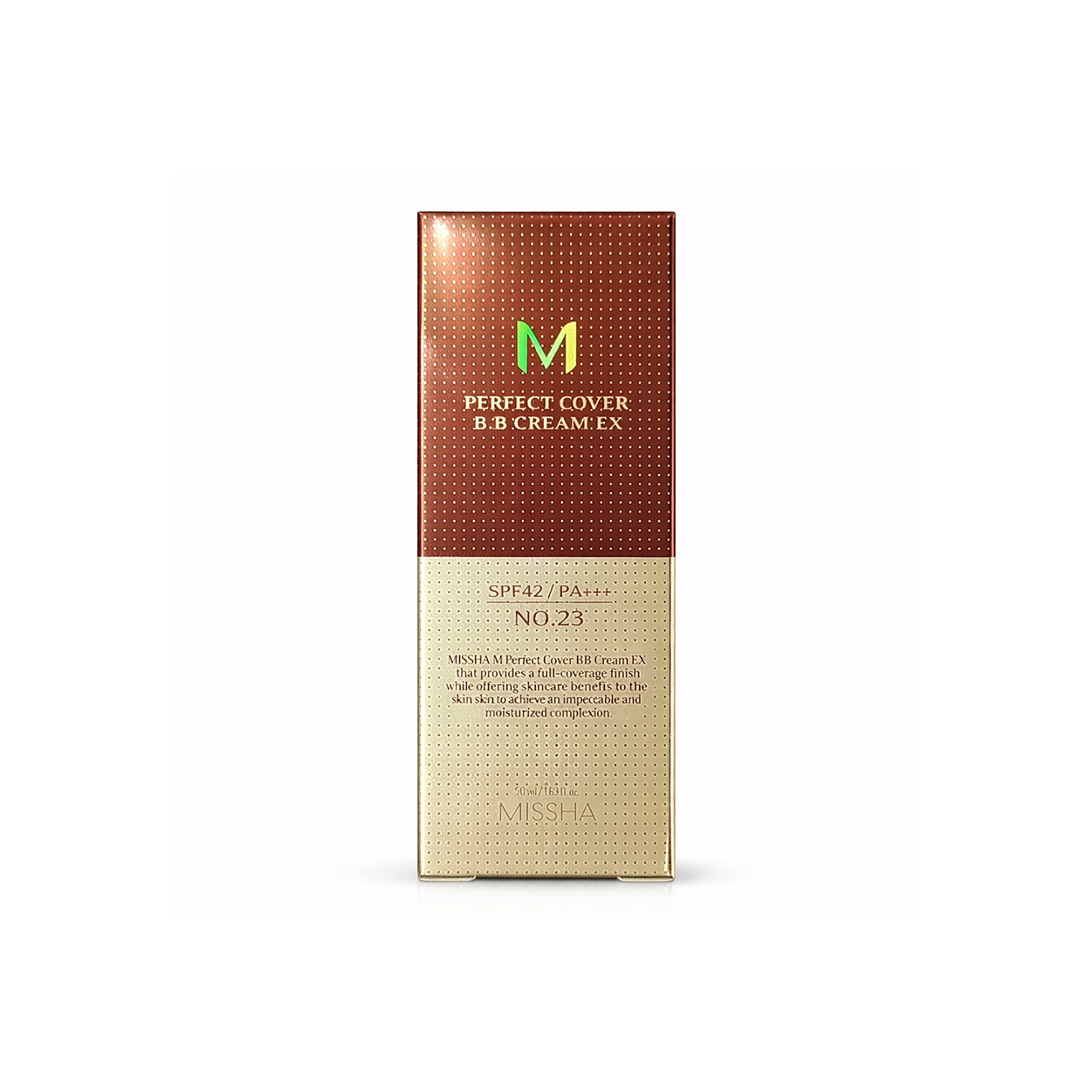 Missha M Perfect Cover BB Cream EX SPF42 PA+++ No.23 Natural Beige BB cream 50ml for full coverage and sun protection