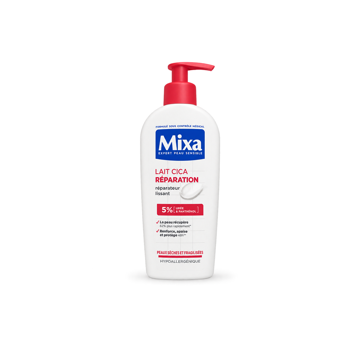 Mixa Lait Cica Réparation 5% Urée & Panthénol repairing body lotion 400ml for dry, sensitive skin