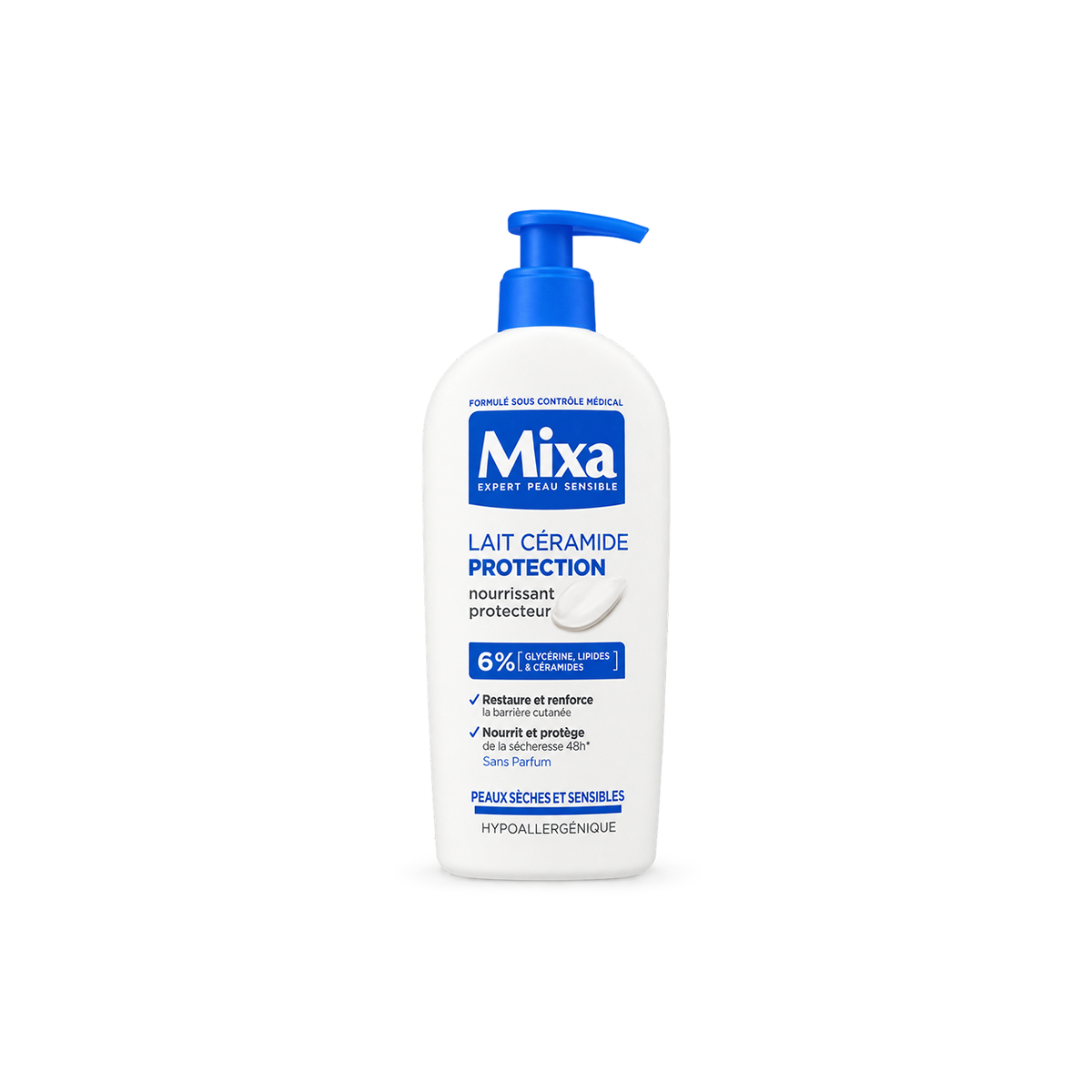 Mixa Lait Céramide Protection Nourishing Body Lotion 400ml for dry sensitive skin with ceramides and 48-hour protection