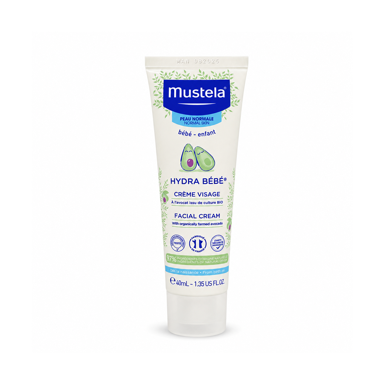 Mustela Hydra Bébé Facial Cream 40ml baby facial cream for dry and flaky skin with lightweight daily hydration formula