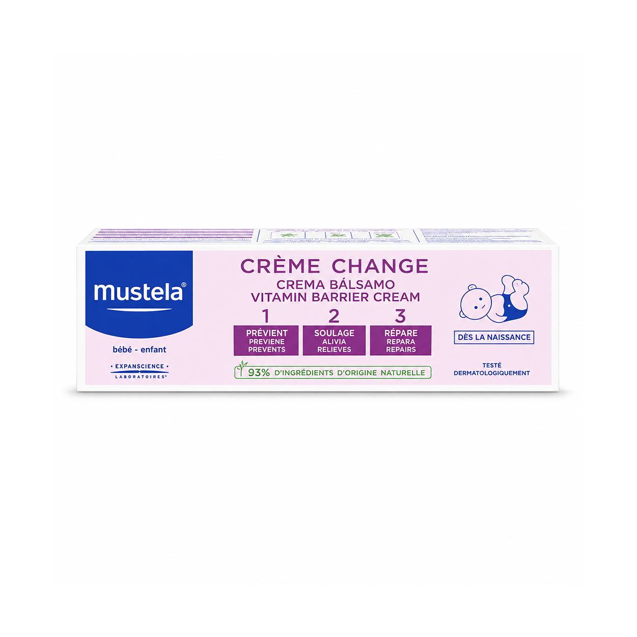 Mustela Bébé-Enfant Crème Change Vitamin Barrier Cream 1+2+3 Special Offer 1+1 baby diaper rash barrier cream 2 × 100ml for soothing and protecting delicate skin