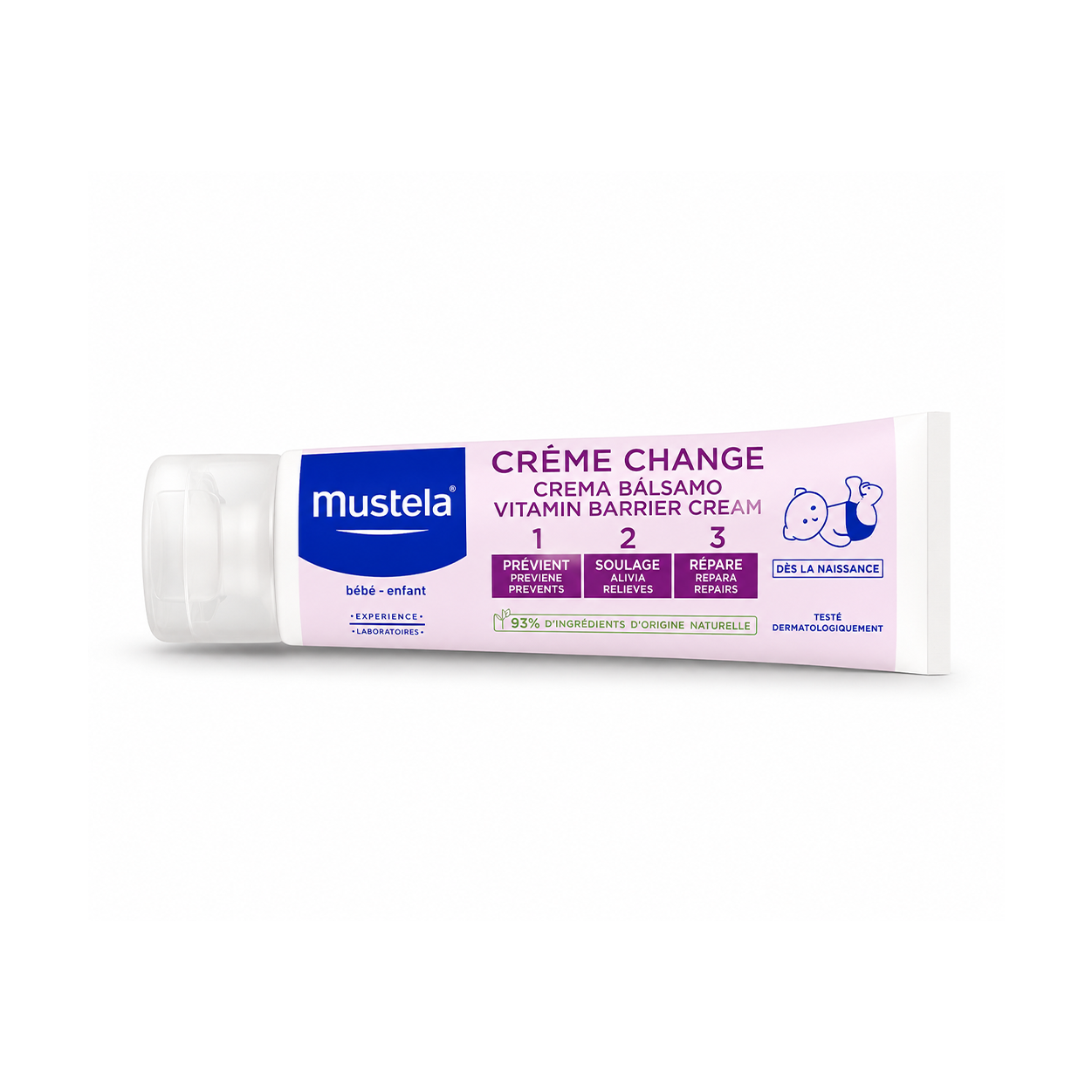 Mustela Bébé-Enfant Crème Change Vitamin Barrier Cream 1+2+3 Special Offer 1+1 baby diaper rash barrier cream 2 × 100ml for soothing and protecting delicate skin