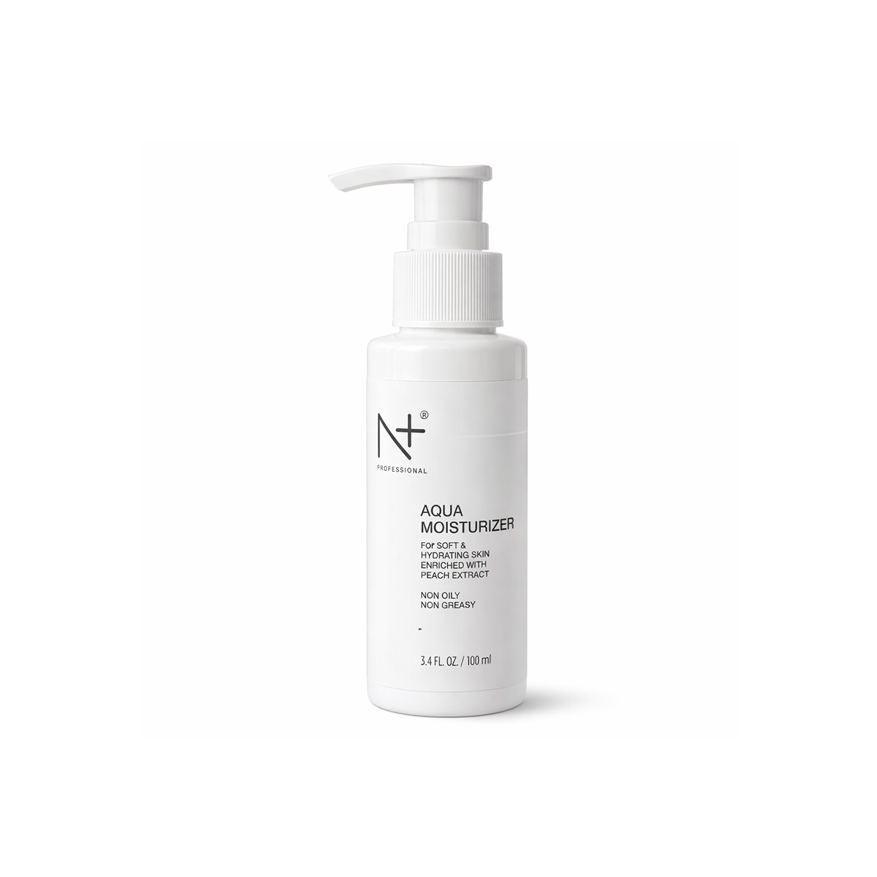 N+ Professional Aqua Moisturizer 100ml oil-free face moisturizer for soft hydrated non-greasy skin