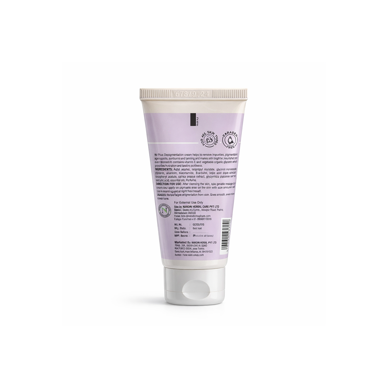 N+ Professional Depigmentation Cream 50g tube for reducing dark spots and improving uneven skin tone