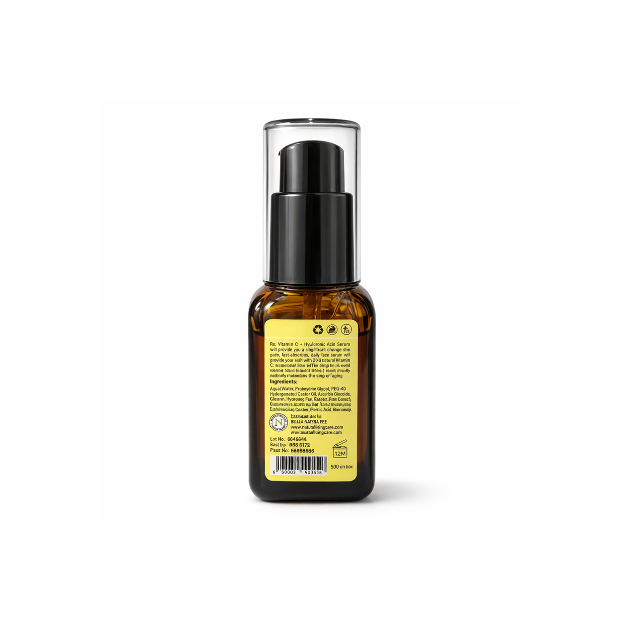 N+ Professional Vitamin C 20% Hyaluronic Acid Face Serum 30ml bottle for skin brightening and hydration
