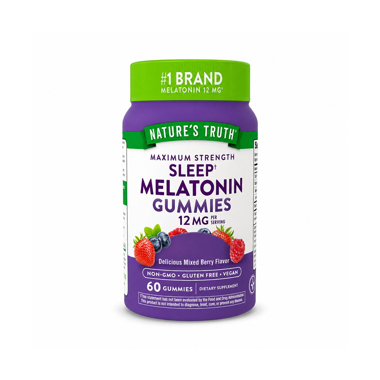 Nature’s Truth Sleep Melatonin Gummies 12mg 60 Gummies sleep support supplement for restful sleep and nighttime relaxation