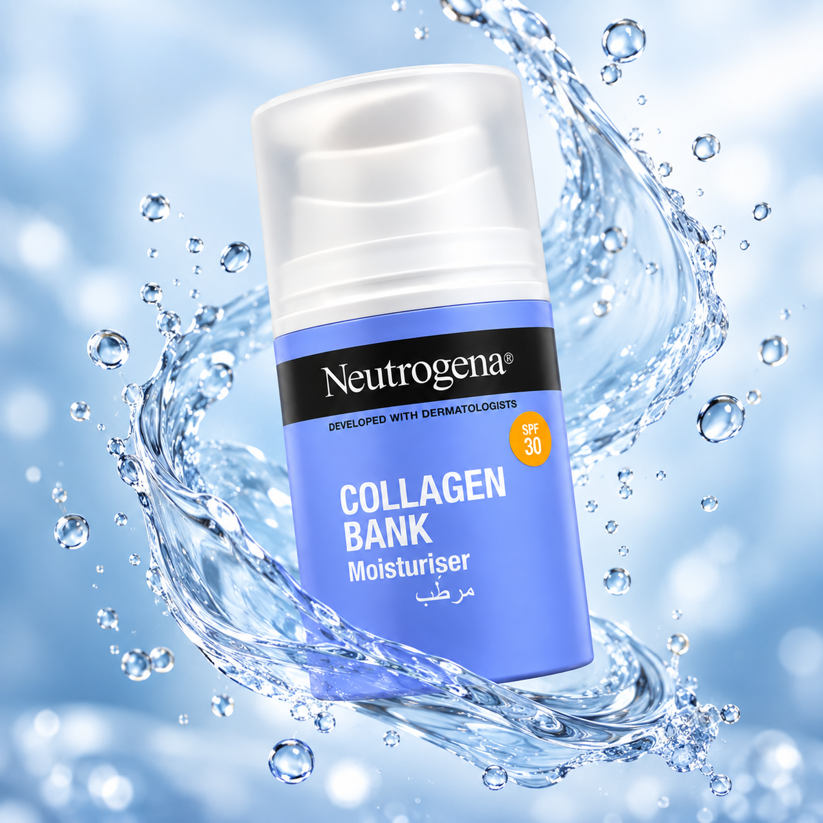 Neutrogena Collagen Bank Moisturiser SPF 30 facial moisturiser for dry skin with collagen support and UV protection