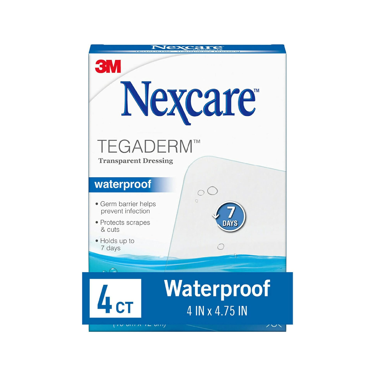 Nexcare Tegaderm W/P 4'S (10X12)