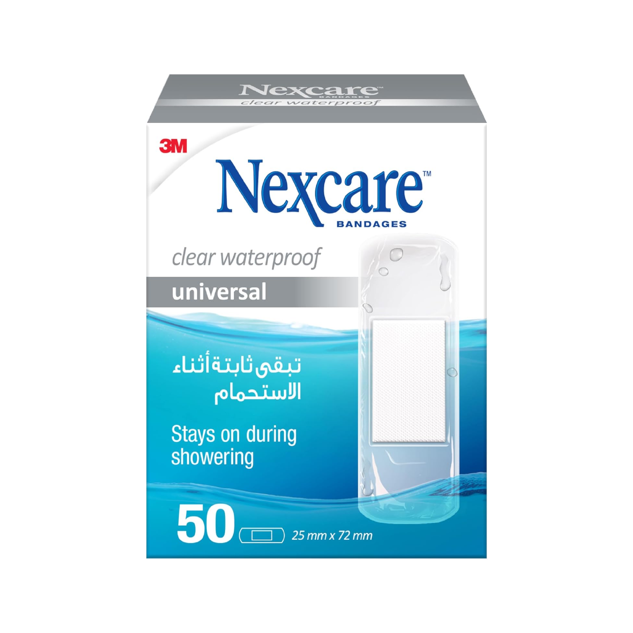 Nexcare Clear Waterproof Banndages 50'S(One Size)