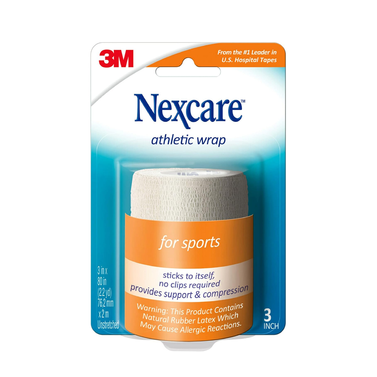 Nexcare Athletic Wrap White 3"