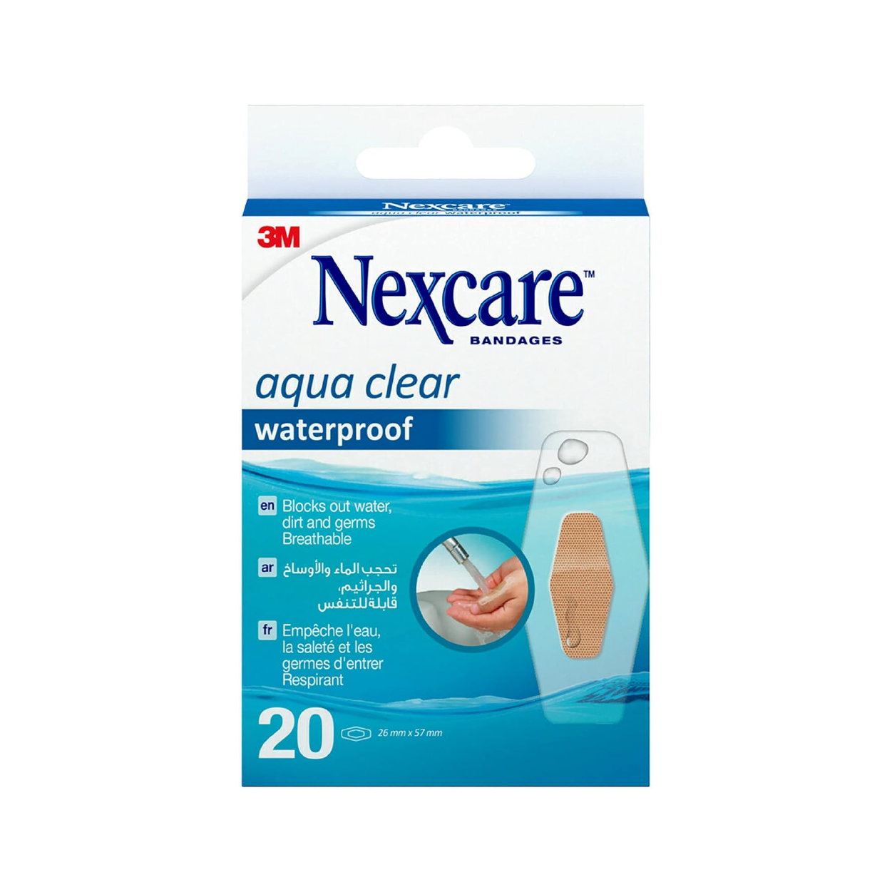 Nexcare Aqua Clear W/P Bandages  20`S
