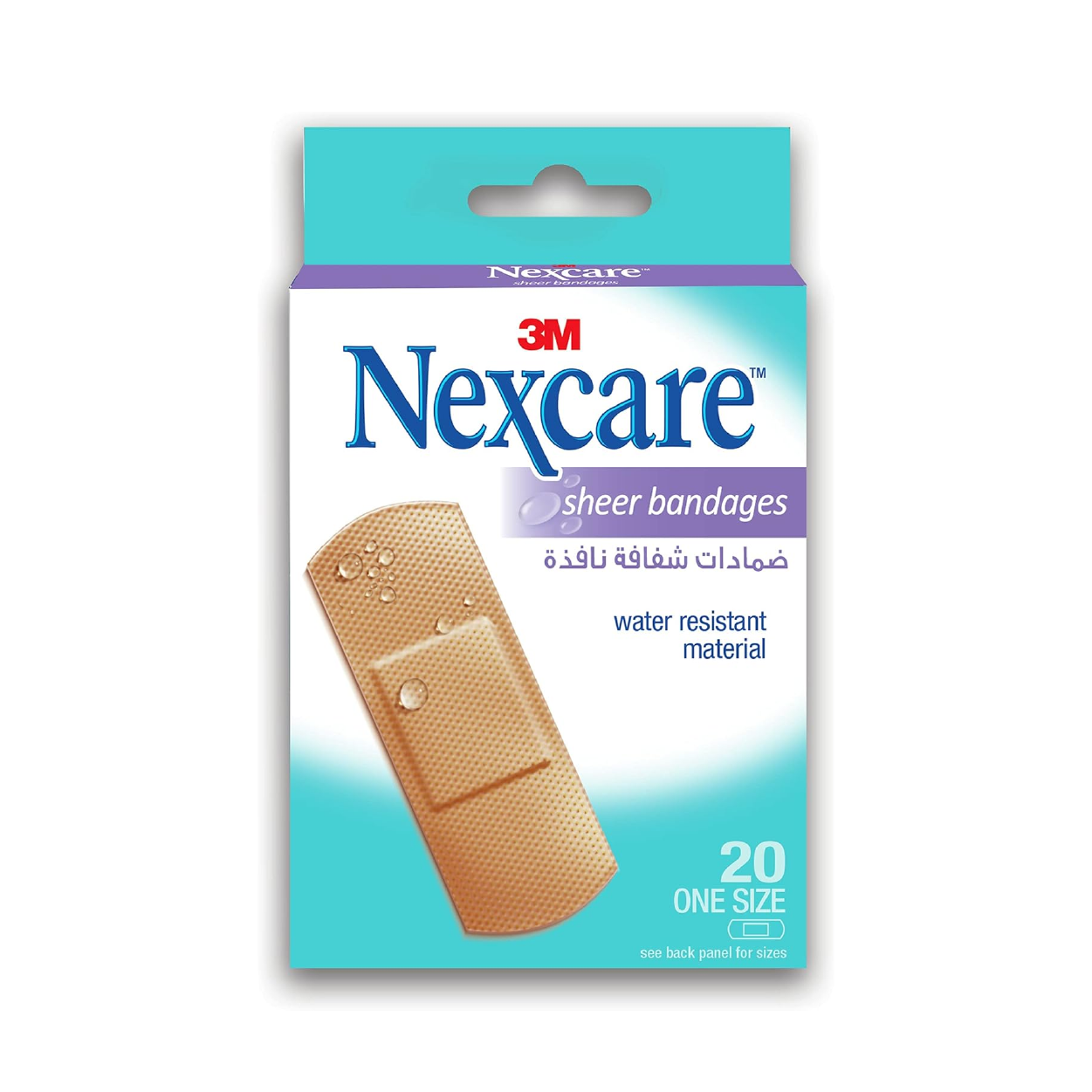 3M Nexcare Sheer Bandages 20 Strips adhesive bandages water-resistant breathable protection for minor cuts