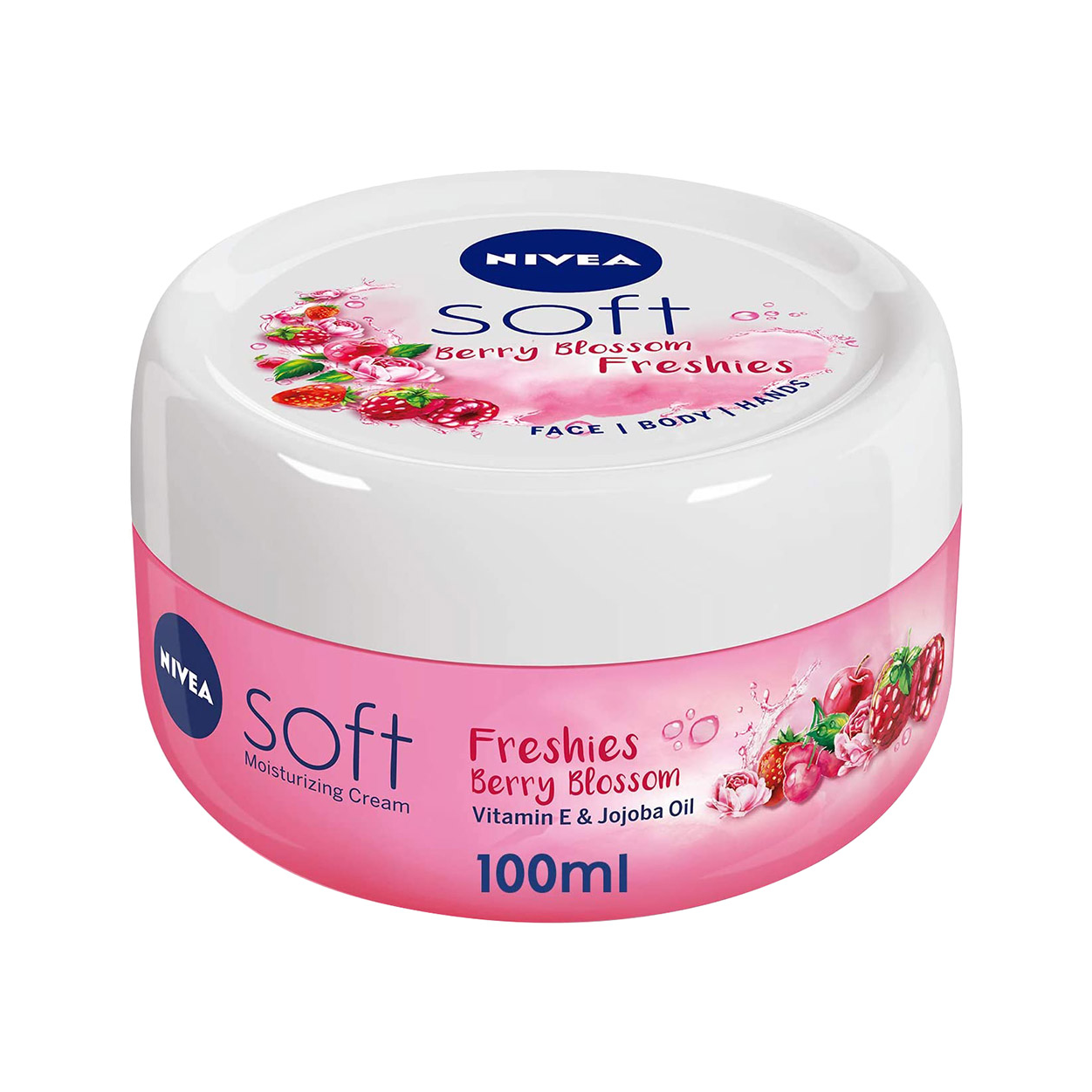 Nivea Soft Moist.Crm Freshness Berry Blossom 100Ml