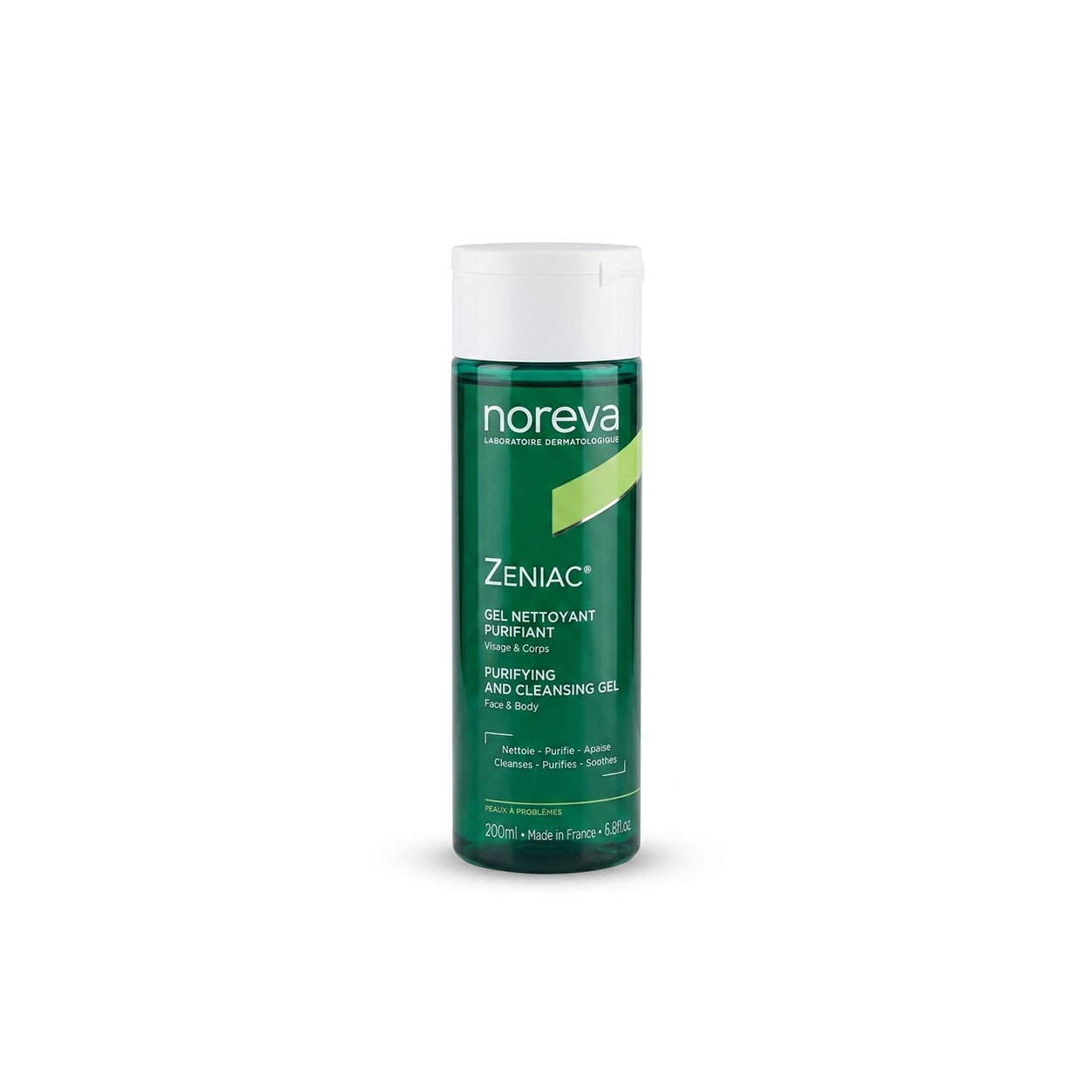 Noreva Zeniac Purifying And Cleansing Gel Face & Body 200ml acne cleansing gel that removes excess oil and purifies blemish-prone skin.