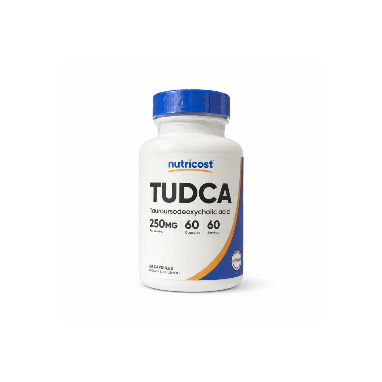 Nutricost TUDCA 250mg capsules bottle dietary liver support supplement 60 capsules with tauroursodeoxycholic acid for bile flow and liver health