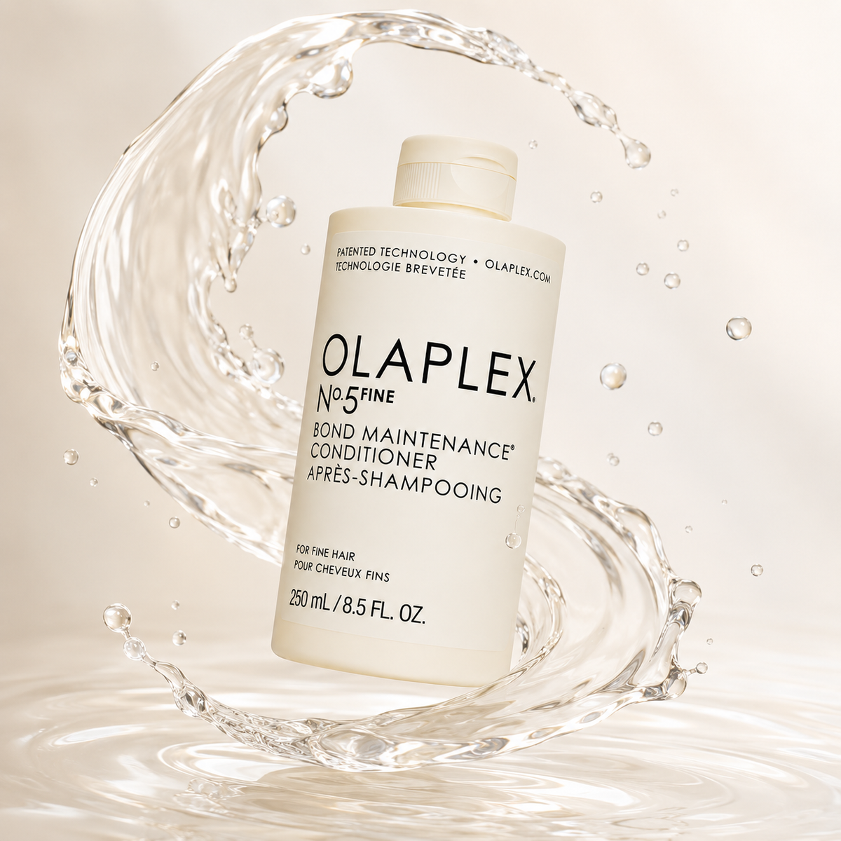 OLAPLEX No.5 FINE Bond Maintenance Conditioner 250ml for fine hair, helps strengthen damaged strands and improve softness