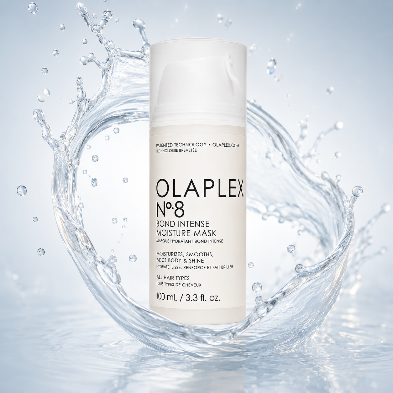 Olaplex No.8 Bond Intense Moisture Mask 100ml hair repair mask for damaged hair, providing deep hydration, softness, and shine.