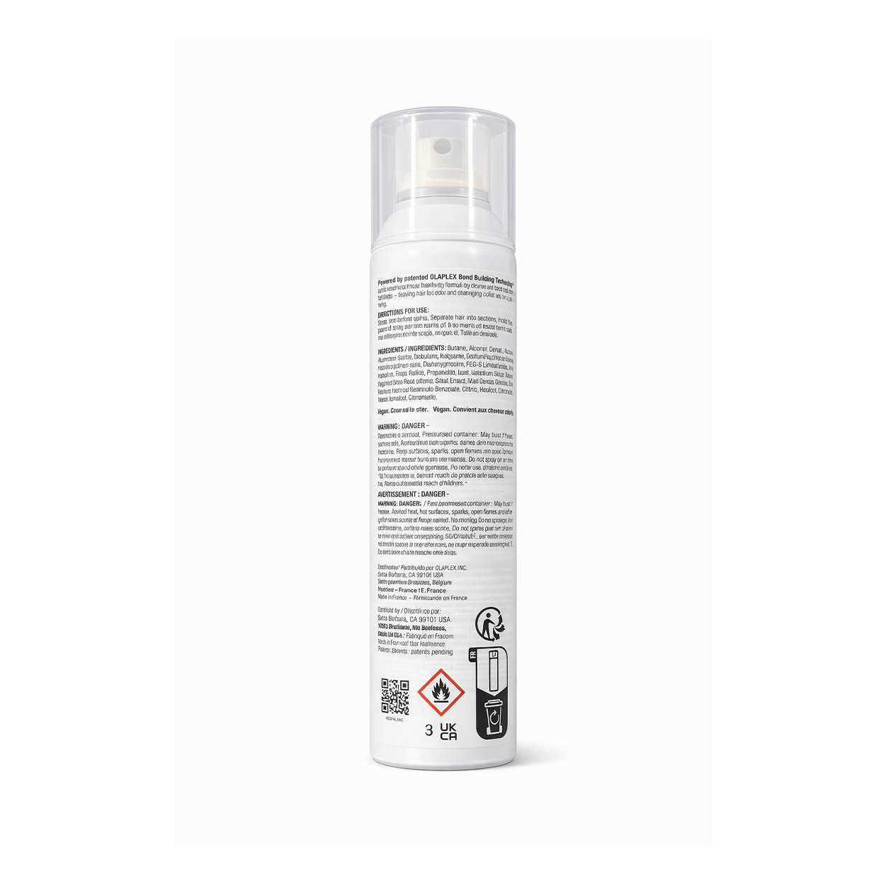 OLAPLEX No.4D Clean Volume Detox Dry Shampoo 250ml spray bottle for oil absorption and scalp refresh for all hair types