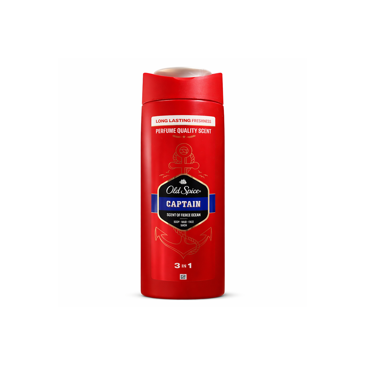 Old Spice Captain 3-in-1 Body Wash 400ml bottle for men, deep cleansing body, hair and face wash with long-lasting ocean fragrance