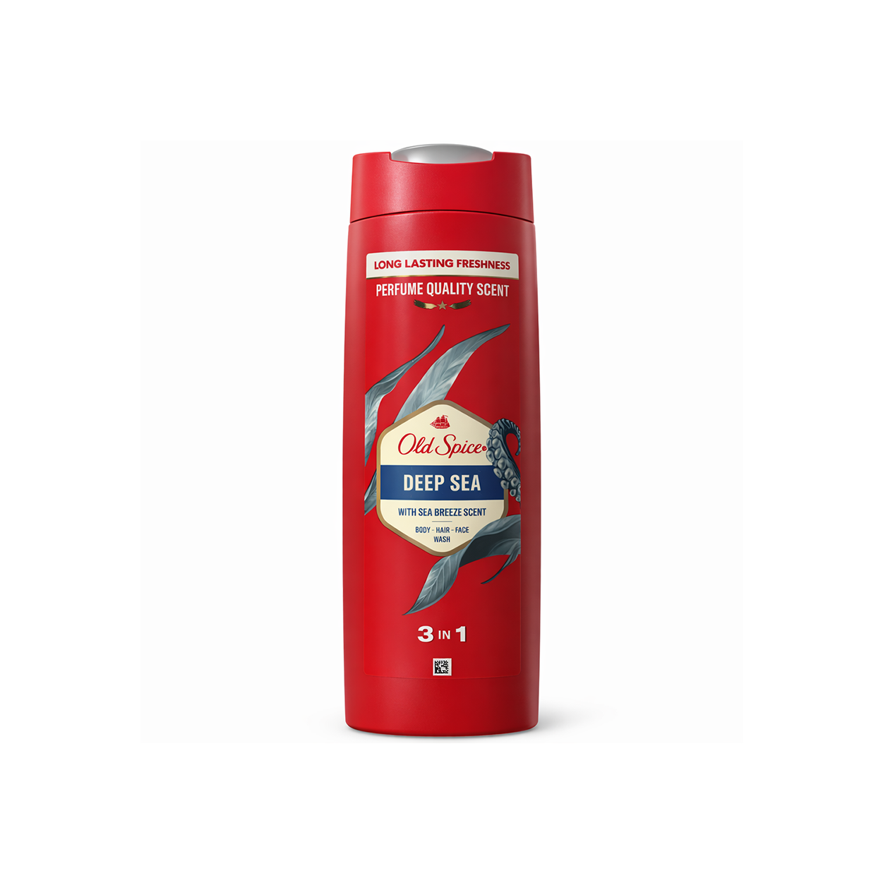 Old Spice Deep Sea 3 in 1 body wash 400ml bottle for men with sea breeze scent for deep cleansing body hair and face