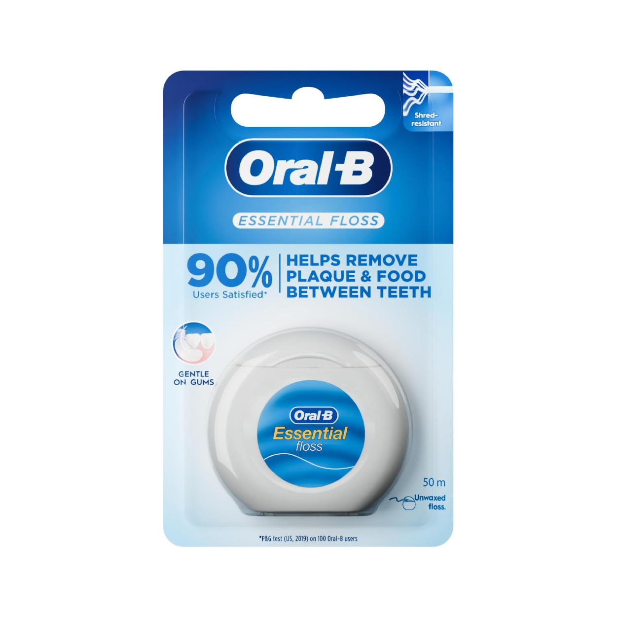 Oral-B Essential Floss Unwaxed ,  50 M