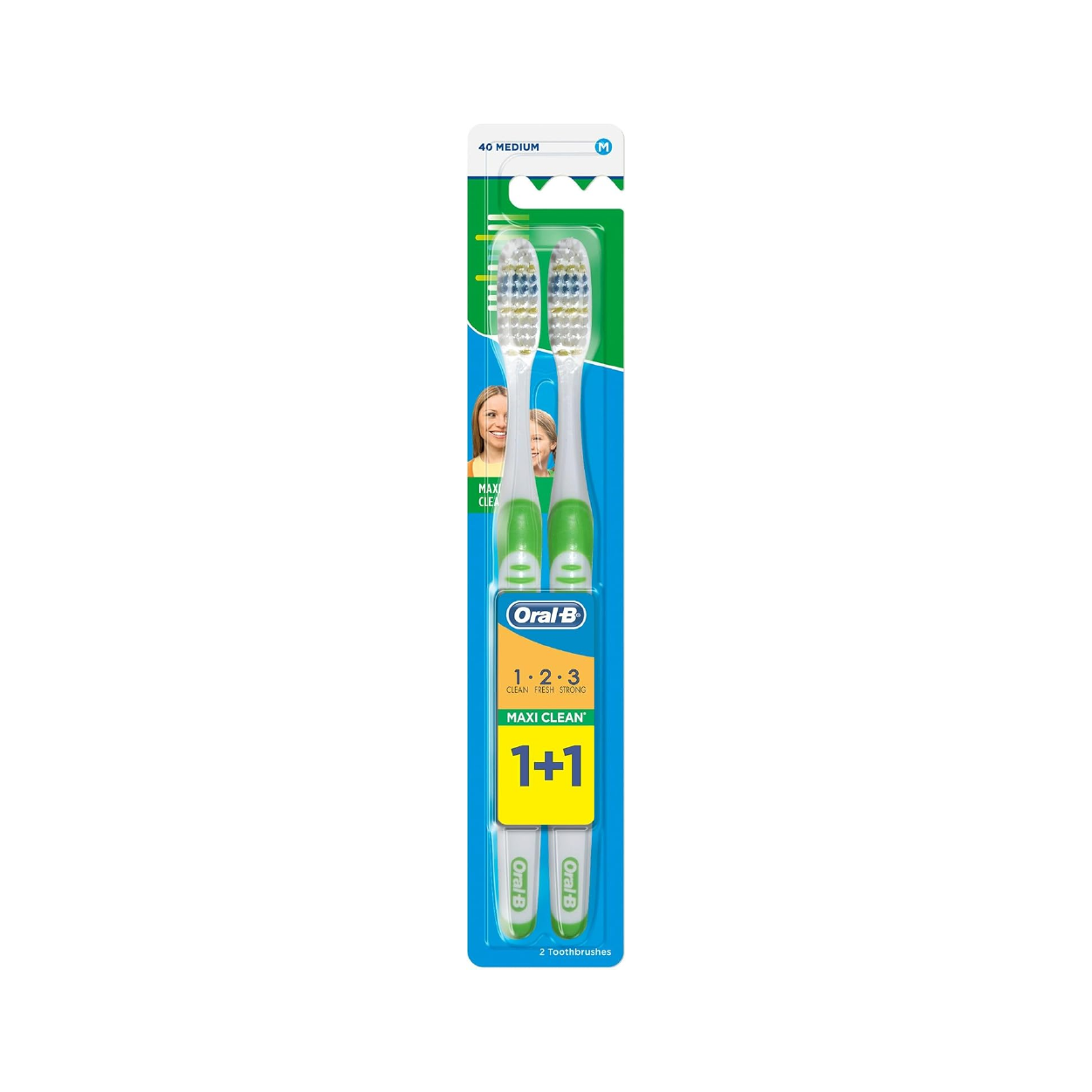 Oral-B T/B 40Med 123 Maxi Clean 1+1