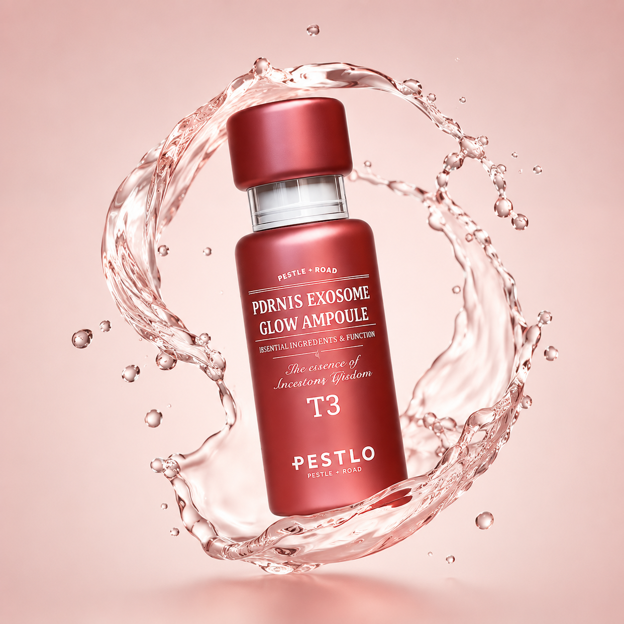 PESTLO PDRN15 Exosome Glow Ampoule T3 facial ampoule 30ml designed to improve skin elasticity, hydration and natural glow.
