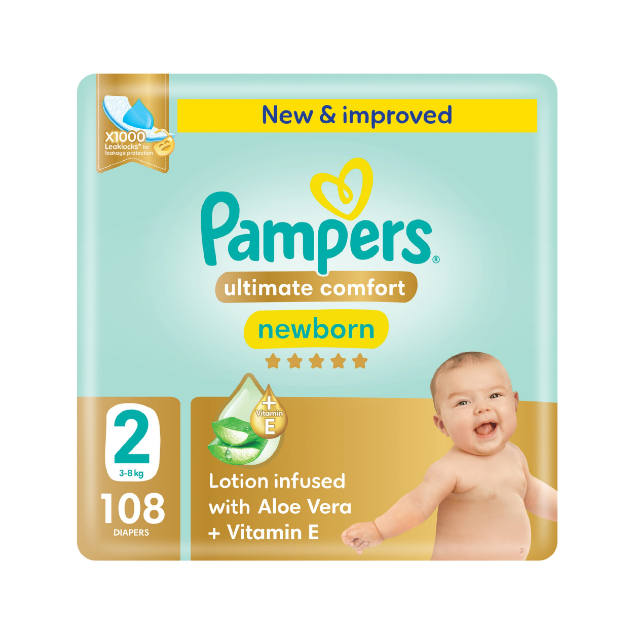Pampers Ultimate Comfort Nb Pc Diapers 2*108