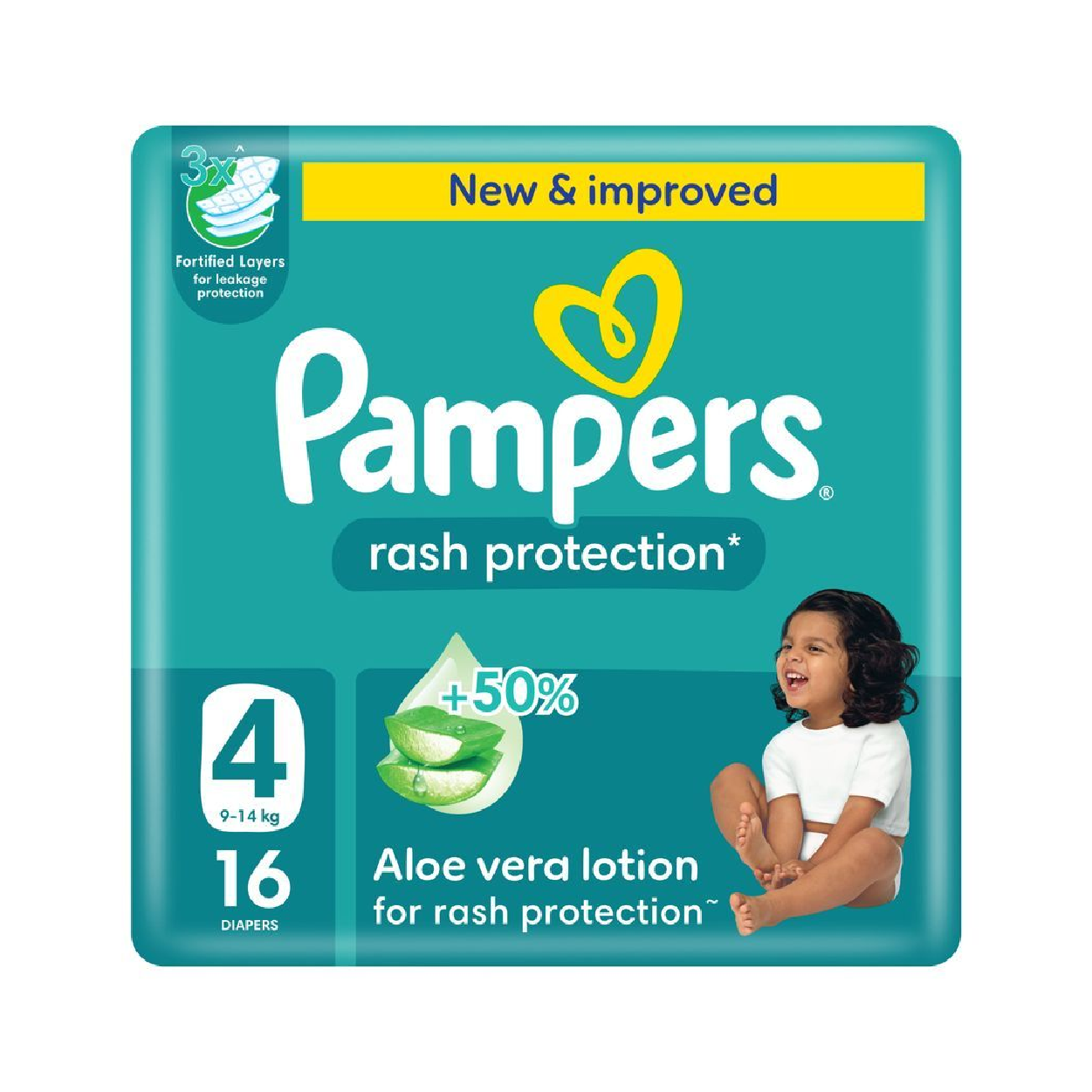 Pampers Rash.Pro Aloevera  4*16 (9-14Kg)