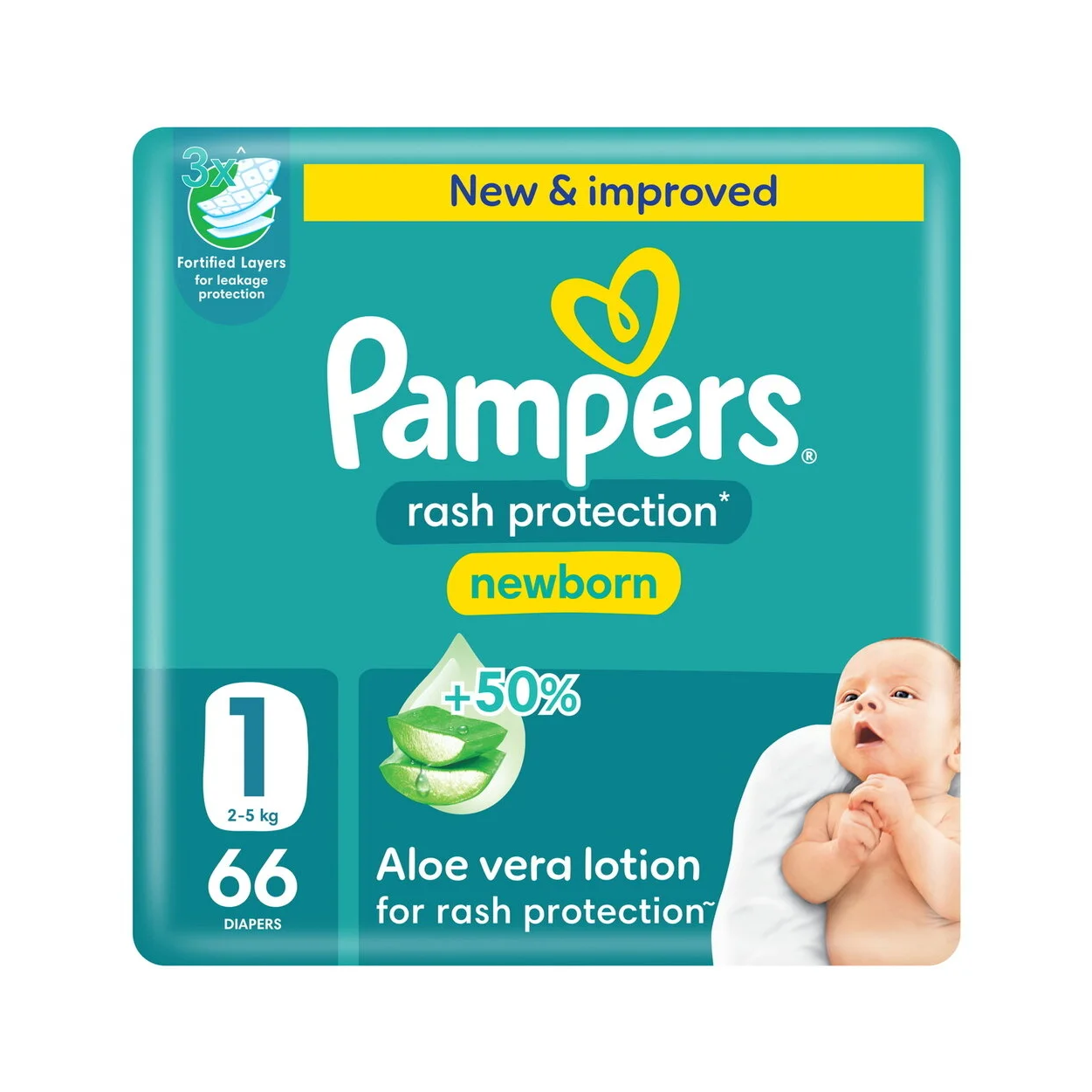 Pampers Rash Protection Nb 1*66(2-5Kg)