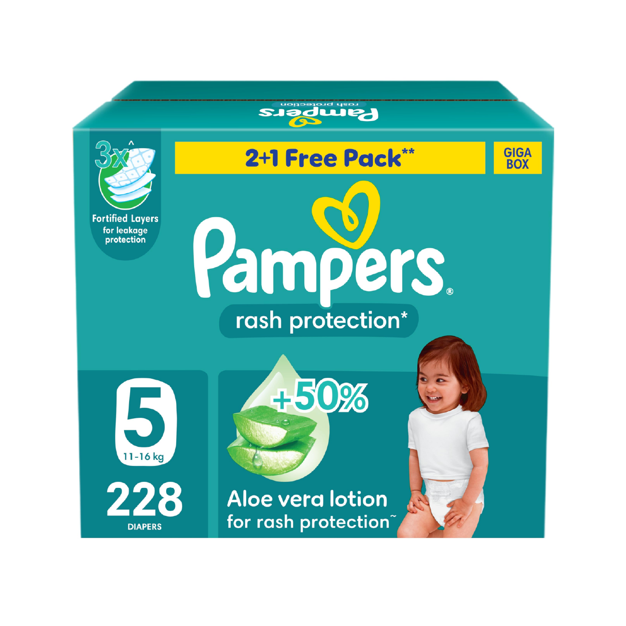 Pampers Rash Protection Diapers 5*228
