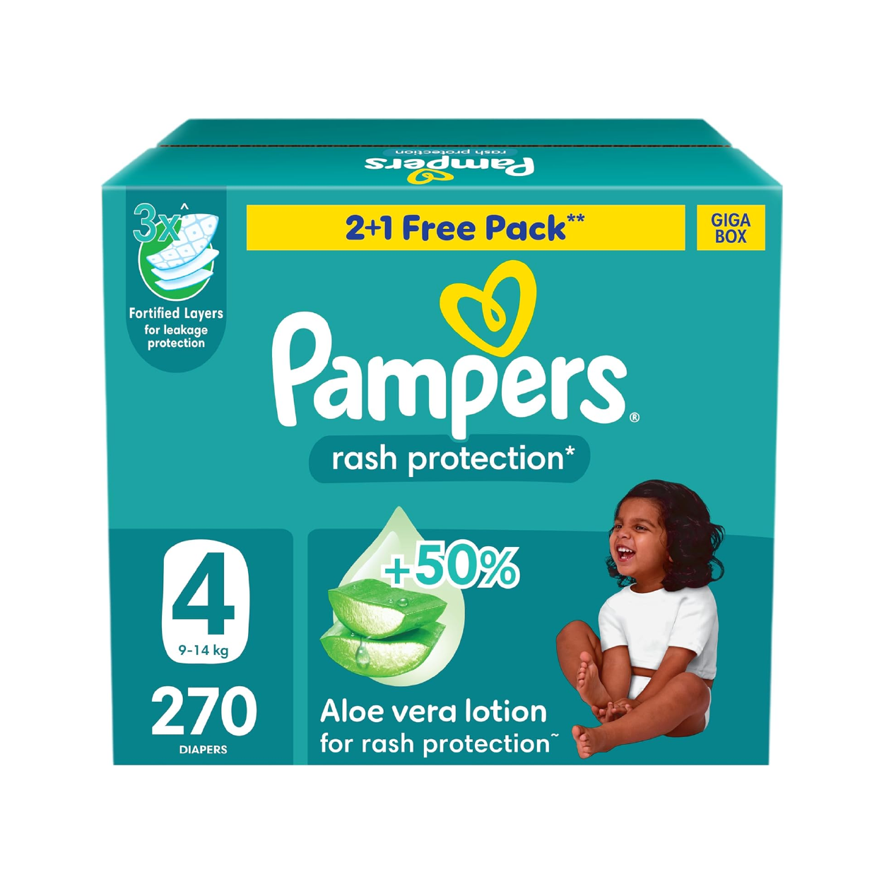 Pampers Rash Protection Diapers 4*270
